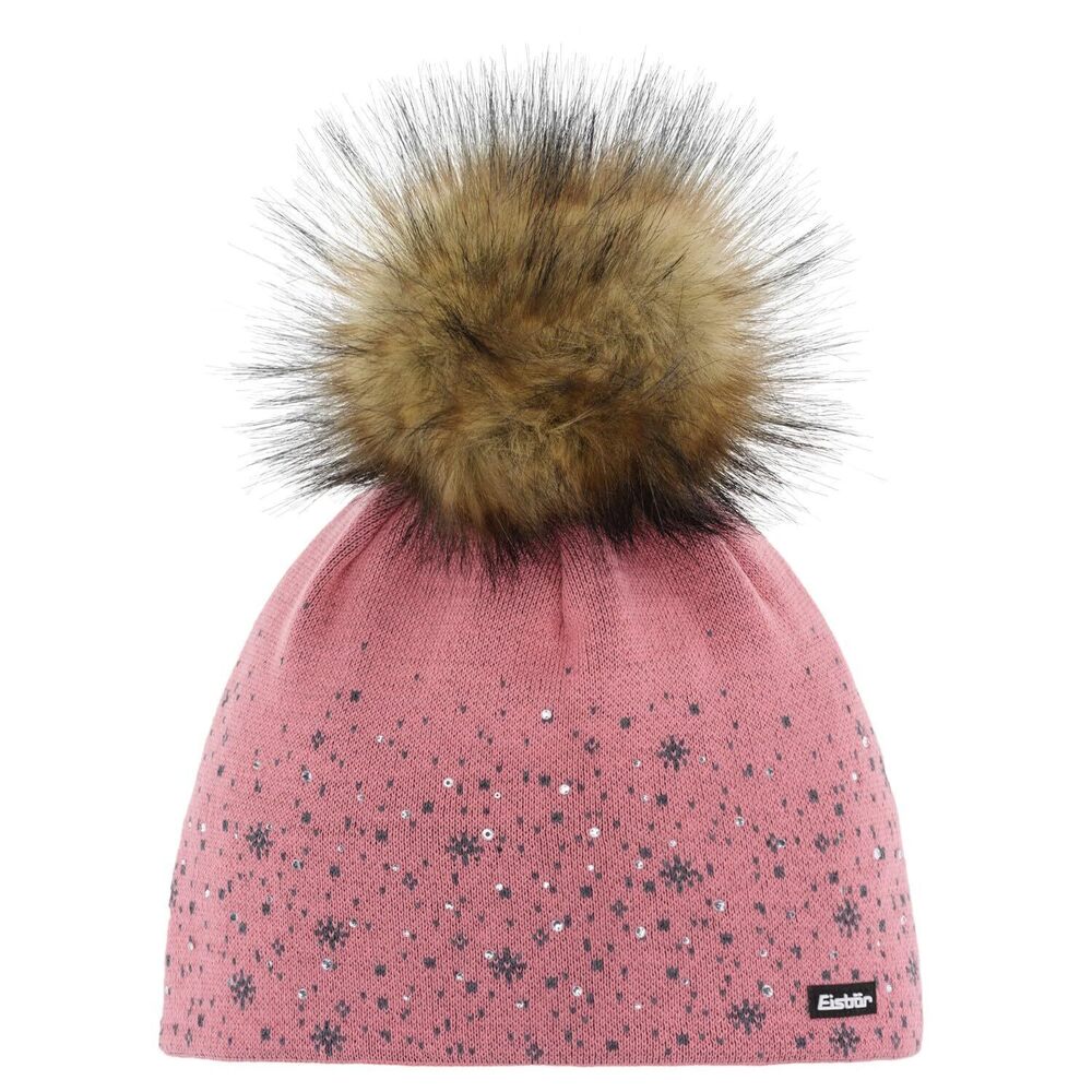 1744 Rana Lux Crystal Beanie Hat Pink